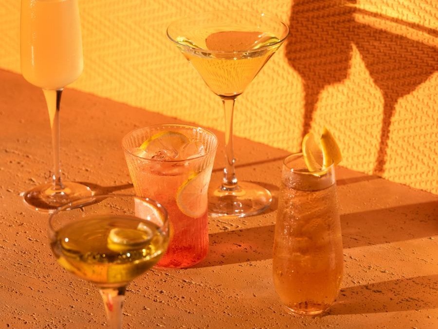 A tea-based cocktail being prepared