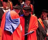 Merrill J. Fernando receiving his Doctor of Science
