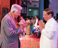 Merrill J. Fernando at the National Honours Ceremony