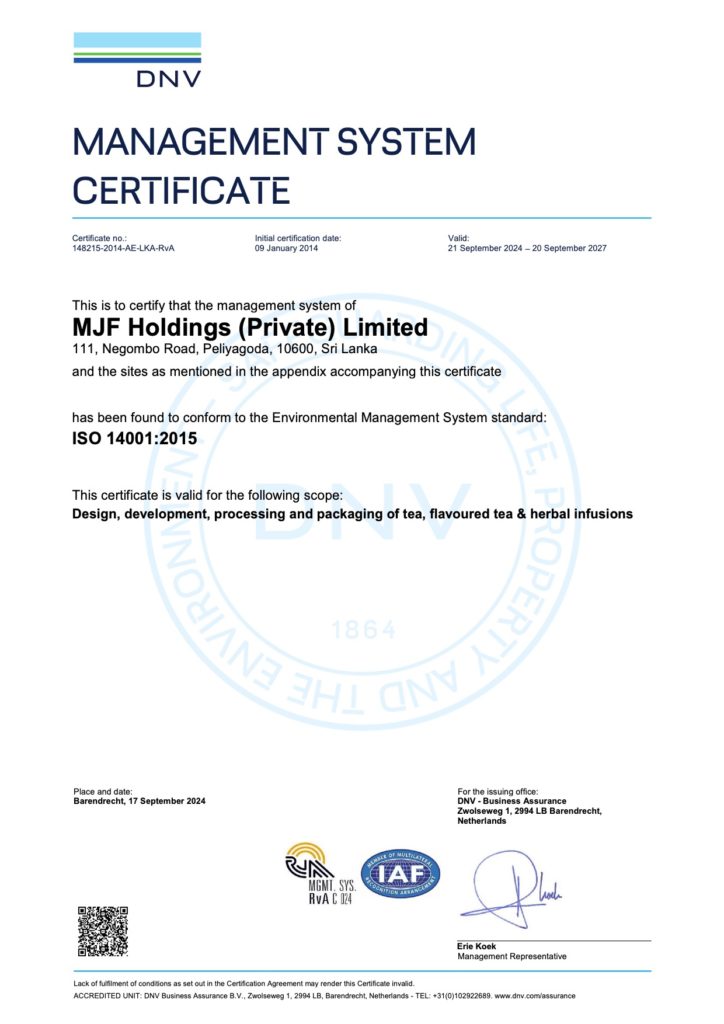 ISO 14001 — MJF Holdings