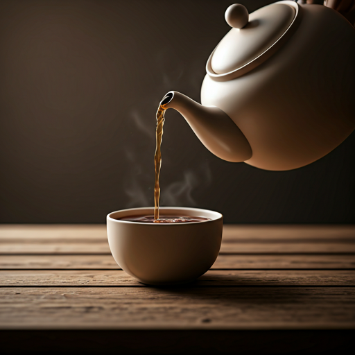 Close up of a traditional tea pouring ritual
